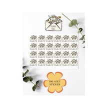 100 Adet Teşekkür Ederiz Stickers Paketleme Kargo Çıkartma Py9ks