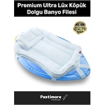 Premium Ultra Lüx Tüm Küvetlerle Uyumlu Köpük Dolgulu Kafa Yastıklı Bebek Banyo Filesi