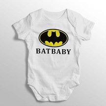 İmaj Tuğbababy Batbaby Yazılı Yazılı Baskılı Bebek Zıbını Beyaz