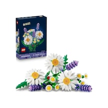 Papatyalar 11508-3 Büyük Papatya, 2 Küçük Papatya Dalı, 3 Lavanta Ve Yeşil Dallar İçeren Sevgililer Günü&apos Ne Özel Yapay Çiçek Buketi Yapım Seti 133 Parça