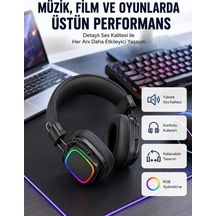 Rgb Işıklı Katlanabilir Bluetooth 5.3 Kulak Üstü Kulaklık - Bayi Depom