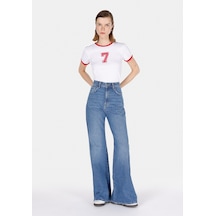 Colin's Colins 965 Arısa Regular Fit Yüksel Bel Geniş Paça Kadın Denim Jean Pantolon Cl1073988 Cl1073988 Q1.v1 Dn08529 Denim