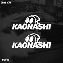 Kaonashı Japon Otomobil Sticker Jdm Sticker Motosiklet Araba Laptop Sticker Yapışkanlı Folyo Beyaz