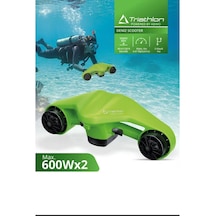 Triathlon T-249 Elektrikli Deniz Scooter 1200w Çift Motor Yeşil