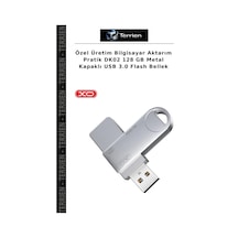 Özel Üretim Bilgisayar Aktarım Pratik Dk02 128 Gb Metal Kapaklı Usb 3.0 Flash Bellek