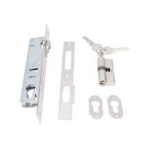Kale 155 25mm Standart Daire Kilidi Makaralı - Nikel- 62mm Silindirli