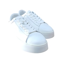 Lufian Adel Unisex Hakiki Deri Sneaker Ayakkabı Beyaz Siyah