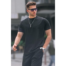 Madmext Siyah Regular Fit Basic Erkek Tişört 6131-siyah Siyah