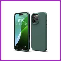 Bezos İphone 16 Pro Uyumlu Kılıf First Silikon - Koyu Yeşil Bty