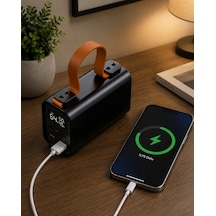 50000 Mah Powerbank Süper Hızlı Şarj Led Göstergeli Taşınabilir Şarj Cihazı Siyah
