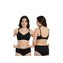 Kadın Lingerie Lazer Kesim Push Up Balensiz Sütyen Siyah