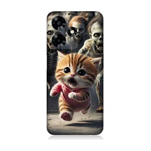 İnfinix Hot 30 Uyumlu Kedi Ve Zombiler Desenli Silikon Kılıf
