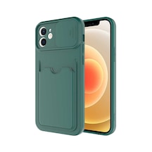 Zore İphone 12 Uyumlu Nvth Kartix Kılıf-koyu Yeşil