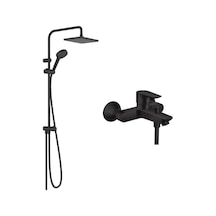 Hansgrohe Vernis Shape Mat Siyah Duş Kolonu Seti Krom