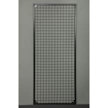 Rafburada Sık Telli Tel Raf - Tel Pano Stand, Duvar Askılığı 120x120 cm