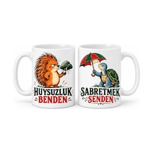 Huysuz Ve Sabırlı 2 Li Porselen Kupa Seti - Model 740 Diğer
