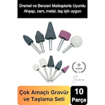 Premium 10 Parça Hobi Gravür Taşlama Ucu Mini Metal Ahşap Oyma Seti Parlatma Zımparalama Fırçalama