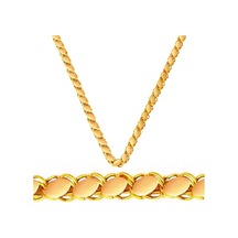 Bilezikci Maraş Pullu 14 Ayar Altın Zincir 55 Cm. 7224-55