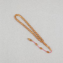 Ateş Kehribar Kapsül Kesim Sistemli Bilek Boy 5x8mm Tesbih Sarı