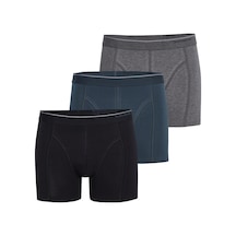 Blackspade Erkek Boxer 3Lü Paket Tender Cotton 9673 - Siyah Antra Melanj Antrasit