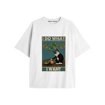 Kalic Studio Y2k Vintage Cats Baskılı Beyaz T-shirt Kod 3 Beyaz-3