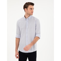 Pierre Cardin Erkek Buz Mavisi Gömlek Desenli 50303388-vr095 Buz Mavisi Mavi
