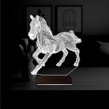 Luvivia At Tasarım 3d Lamba - Masa Gece Lambası V5 Şeffaf