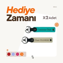Milli Ruhla Tasarlanan Kişisel Hediye Çocuk Ve Ayyıldız Desenli 2 Li Anahtarlık, Bordo-kırmızı