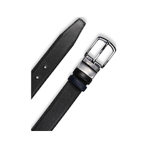 Mft Leather Hakiki Deri Erkek Kemer Çift Taraflı, 3,5cm, Siyah-lacivert 2365 Siyah-lacivert