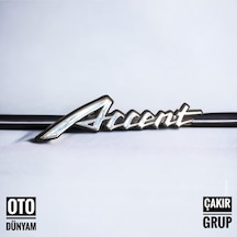 Hyundai Accent "tek Accent" Yazı Yüksek Kaliteli Ithal 3m 3d Çift Taraflı Bantlı One Size