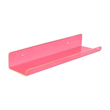 Pleksi Duvar Raf Neon Pembe, 50cm X 10cm Diğer