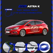 Opel Astra K Oto Araç Kapı Koruma Fitili 5metre Parlak Mavi Renk