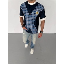 Moda Assema Erkek Bisiklet Yaka Baskılı Kısa Kol Oversize T-shirt - Siyah Çok Renkli