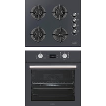 Kumtel Digital Plus 15 Programlı B66-SF3(DDT) - KO-40 TAHDF 2'li Antrasit Gri Ankastre Set