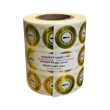 2500 Adet Pp Metalize Kalite Kontrol Etiketi 25mm Çap 124-Pembe