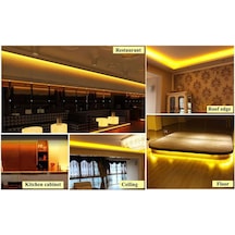 10 Metre Şerit Led Günışığı Renk + 12v 10 Amper 120 Watt Led Trafo - 3 Dirençli Double Pcb - Oturma Odası, Yatak Odası Ve Mutfak İçin Gizli Aydınlatma .