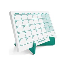 Yeşil Renkli Aylık Planlama 2027 Takvim, 2027 Masa Takvimi, Green Color Monthly Planner Calendar