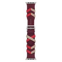 Watch 38mm Uyumlu Clo- Krd-97 Sarmal Örgü Tasarımlı Kordon-siyah