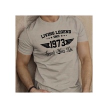 Caddemia Yaz Gündelik Gevşek Büyük Beden 1973'den Beri Desen Baskılı Spor Rahat Yuvar Bej 2XL
