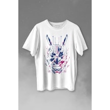 Mask Hannya Demon Japonca Japanese Maske Oni Baskılı Tişört Unisex T-shirt 001