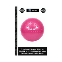 Premium Fitness Bireysel Günlük Msp-50 Masajlı Plates Topu 65 Cm Pembe Renk