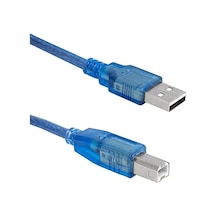 Usin 3 Metrelik Şeffaf Usb A B Printer Yazıcı Ara Kablosu Tüm Usb A B Yaziclara Uyumlu 3 Metre