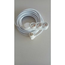 7 Metre 3 Lü Priz Ara Kablosu Seyyar Uzatma 3x1,5 Kablo 1