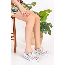 Butterfly Kelebek Desenli Kapalı Airmax Bayan Sabo Terlik 900 Çok Renkli