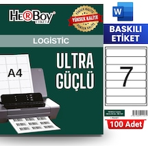 Herboy Hb-1107 192,5 X 39 Mm A4 Baskılı Laser Etiket 100 Adet