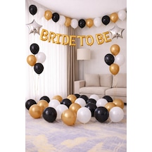 Gold Altın Bride To Be Yıldız Folyo Balon Süsleme Seti Mekan Oda Bekarlığa Veda Partisi Malzemeleri