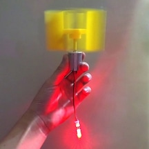 Rüzgar Türbini Dikey Pervane Elektrik Üretme Led Yakma Deney Seti