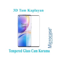 Oneplus 8 Pro 3D Curved Tam Kaplayan Tempered Cam - Siyah