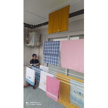 Yıldız White 3 Sıralı 150 Cm Boyunda Asansörlü Çamaşır Kurutucu Gümüş