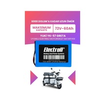 Yuki Yk-57 Greta Batarya Maksimum Kapasite Lifepo4 72v 60ah Elektrikli Motorsiklet Bataryası